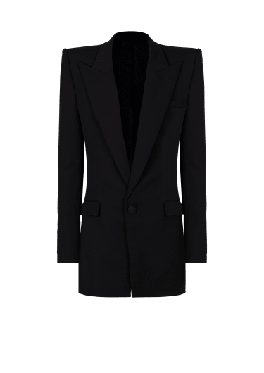 Grain de poudre 1-button jacket with shoulder pads