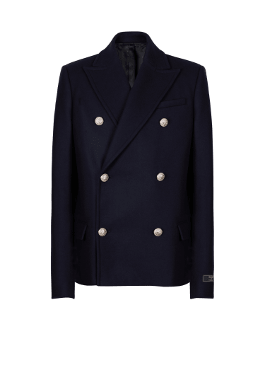 Manteau court en laine feutrée