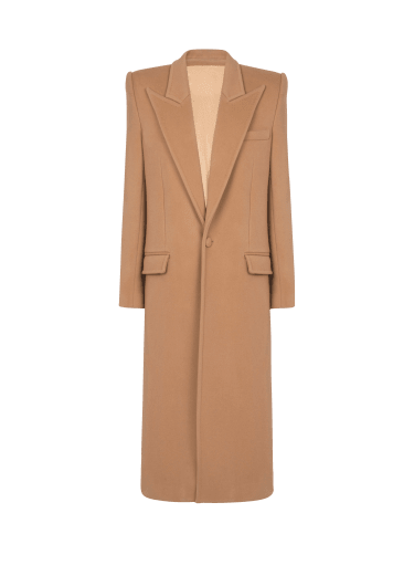 Manteau long en laine et cachemire