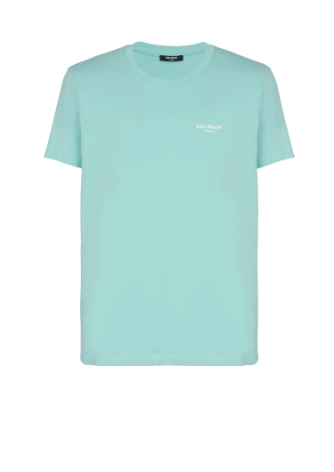 Kurzärmeliges T-Shirt mit beflocktem Balmain Paris 