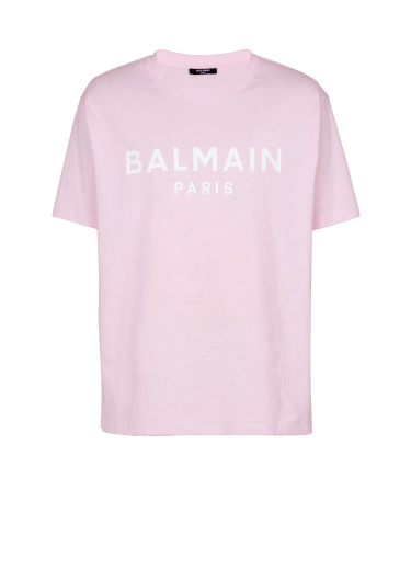 Camiseta de manga corta con estampado Balmain Paris