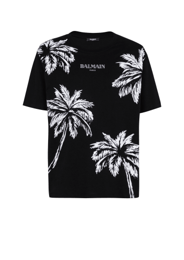 T-shirt con stampa palme Balmain Vintage