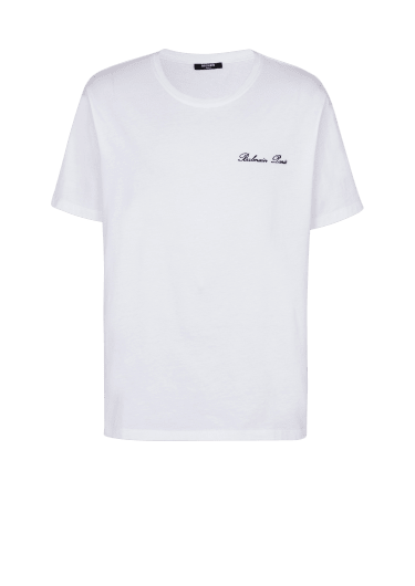 Loose T-shirt with Balmain Signature embroidery