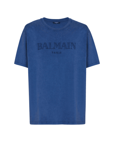 Loose T-shirt with vintage Balmain embroidery