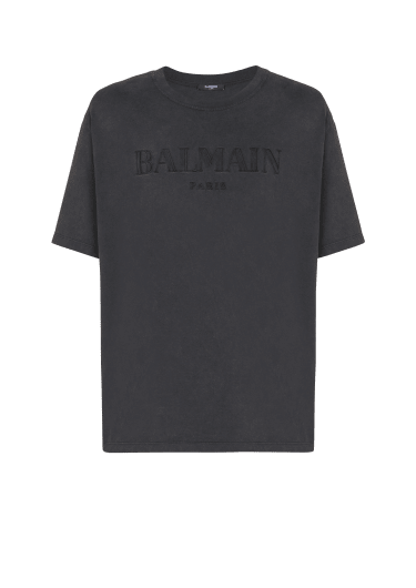 Loose T-shirt with vintage Balmain embroidery