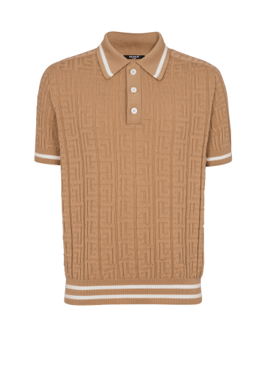 Poloshirt aus Wolle mit Monogramm PB Labyrinthe