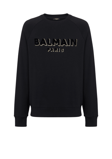 Sweat-shirt Balmain floqué métallisé