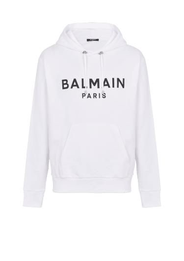 Kapuzenpullover mit Balmain Paris-Print