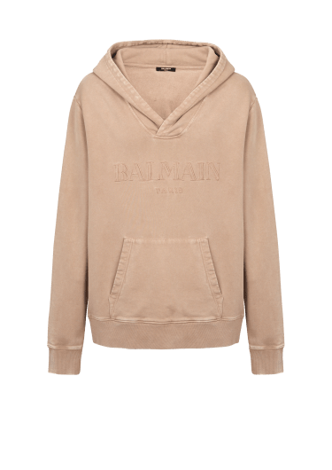 Hoodie with vintage Balmain embroidery