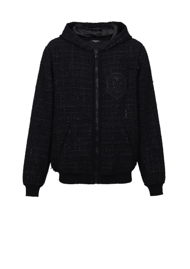 Tweed hooded jacket