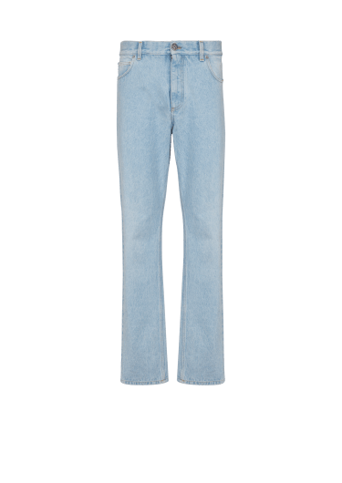 Reguläre Jeans aus hellblauem Denim 