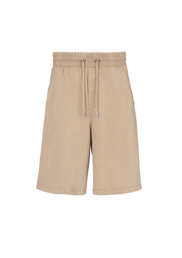 Bermudashorts aus Baumwolle mit Balmain Vintage-Stickerei