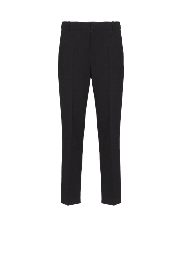 Double wool crepe trousers