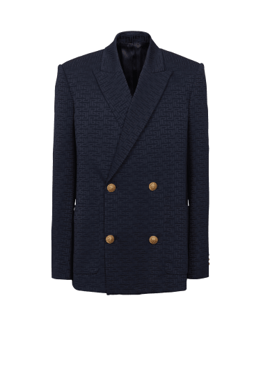 Blazer en jacquard satiné monogramme PB Labyrinthe