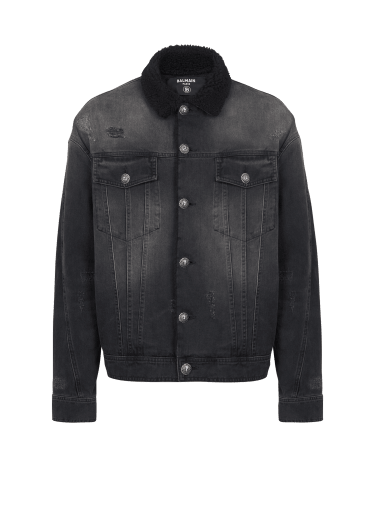 Faded denim jacket
