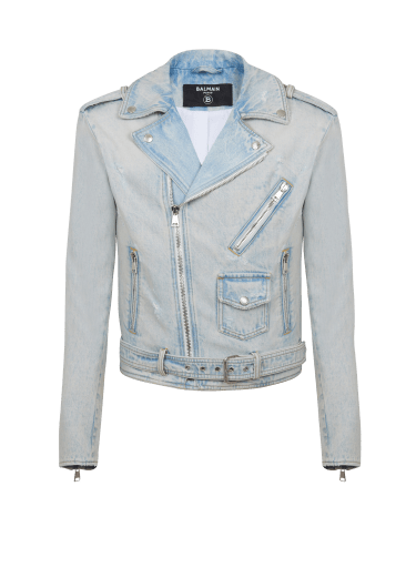 Giacca biker in denim