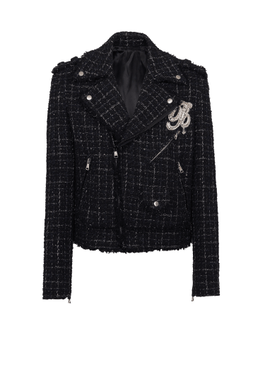 PB signature tweed biker jacket