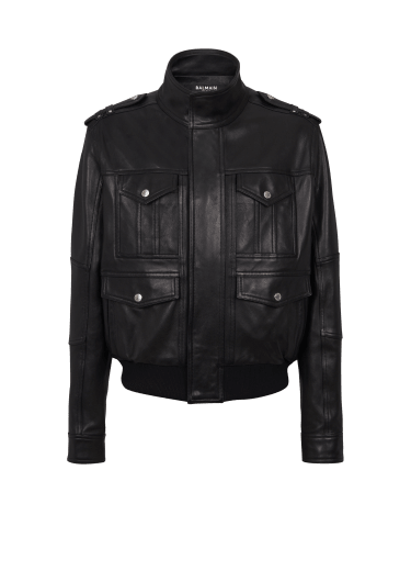 Lambskin leather jacket with 4 pockets