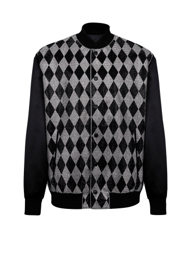 Bomberjacke Diamond aus Satin mit Strasssteinen