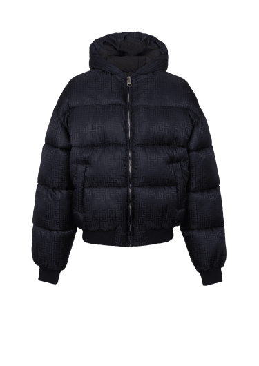 Daunenjacke aus Nylon-Jacquard mit Monogramm PB Labyrinthe