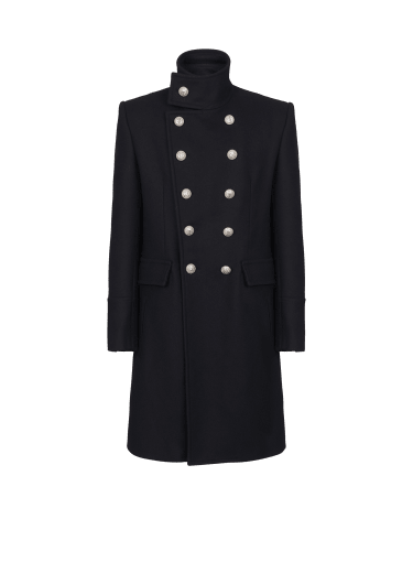 Mens designer wool coat top