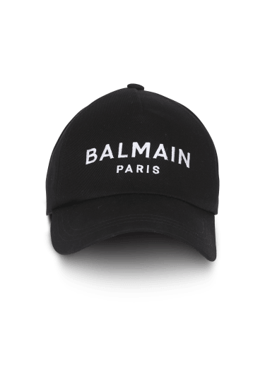 Cotton cap with Balmain Paris embroidery