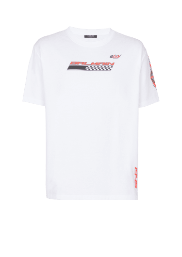 T-shirt con stampa Balmain Racing