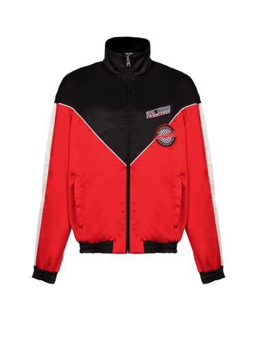 Satin Balmain Racing jacket in three colours