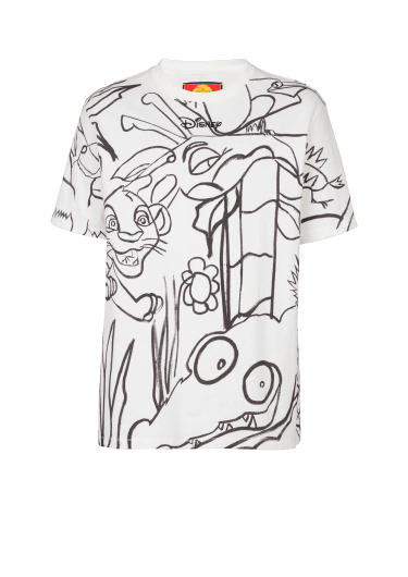 Disney x Balmain : The Lion King - Enfant Précoceプリント ルーズフィットTシャツ