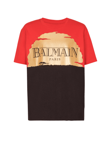 Disney x Balmain : The Lion King - Sunset 印花宽版T恤