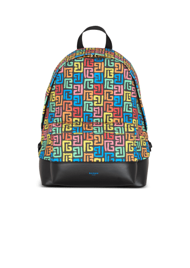 Rucksack aus Canvas mit buntem PB Labyrinth Monogramm-Print