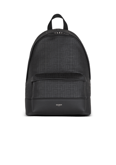 Grained leather backpack