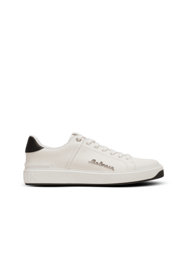 Calfskin B-Court trainers with Balmain logo