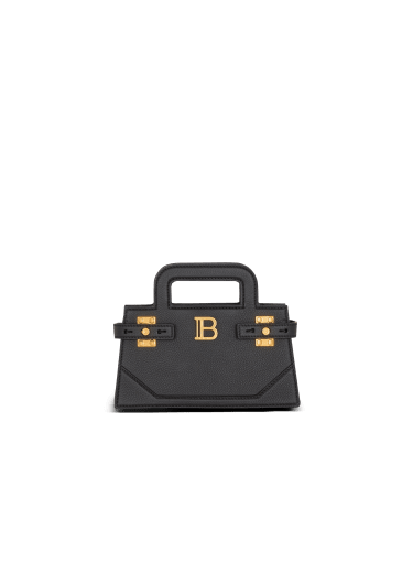 Small B-Buzz Top Handle bag in grained leather