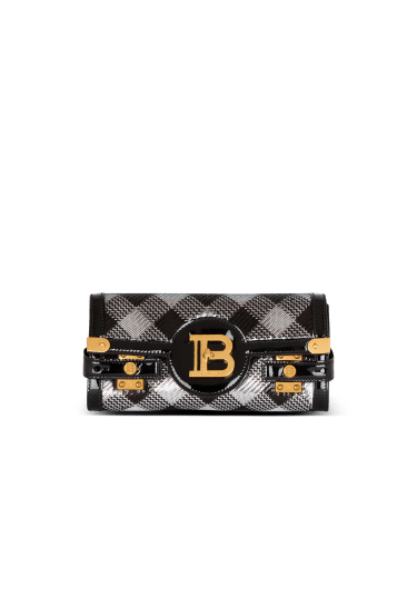 B-Buzz Pouch 23 à sequins vichy et cuir verni