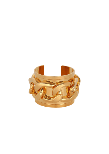 Brass chain cuff bracelet