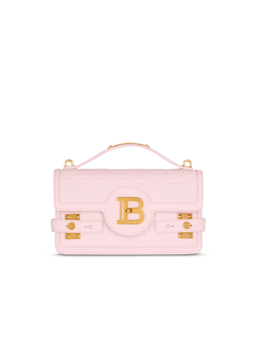 Tasche B-Buzz Shoulder 24 aus genarbtem Leder mit Monogramm PB Labyrinthe