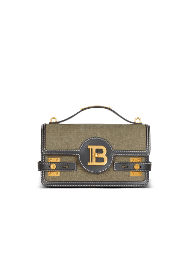 B-Buzz Shoulder 24 leather and canvas bag