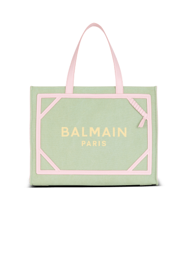 B-Army Medium canvas and leather tote bag