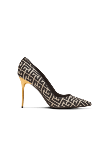 Ruby stilettos with jacquard monogram