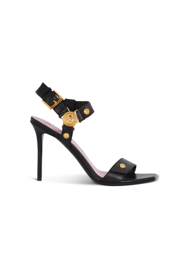 Heeled Eva sandals in calfskin