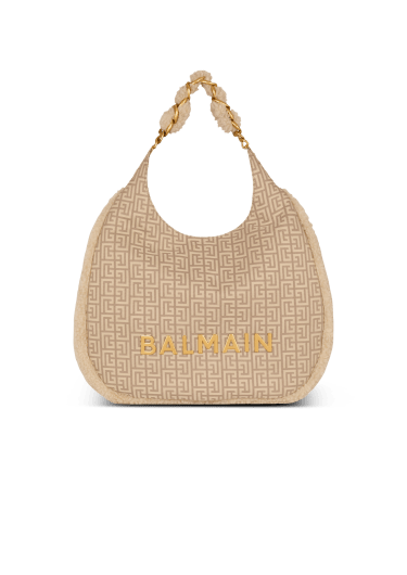 Large 1945 Soft Hobo bag in nylon with a PB Labyrinth monogram
