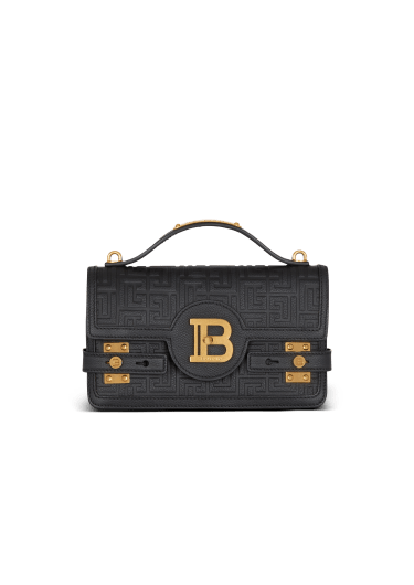 B-Buzz Shoulder 24 bag in grained PB Labyrinth leather