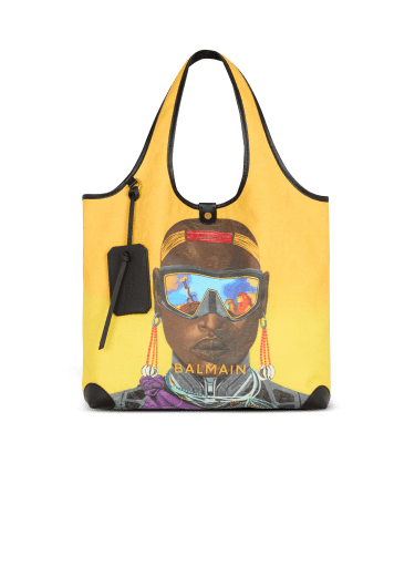 Disney x Balmain: The Lion King - B-Army Grocery Bag with Nika Mtwana print