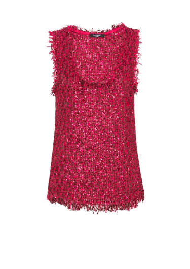 Glittered tweed top