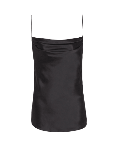 Draped satin top