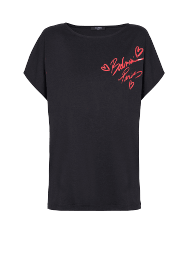Short-sleeved Balmain Lipstick T-shirt