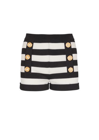 Marinière knit shorts