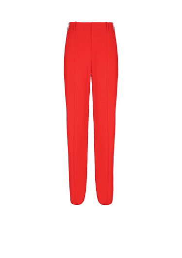 Crepe straight-leg tailored trousers