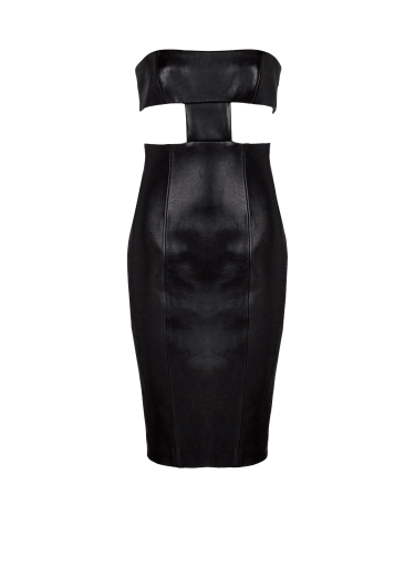 Strapless lambskin dress